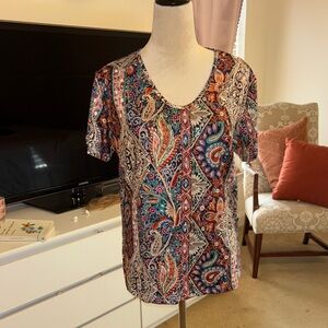 Multicolor Paisley Women's Top
